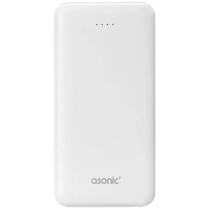 Портативний Power Bank ASONIC AS-P10 зовнішній акумулятор повербанк для смартфона 10000 mAh USB Білий, фото 2
