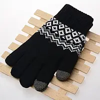 Сенсорные перчатки вязанные iTouch Черный с AmmuNation