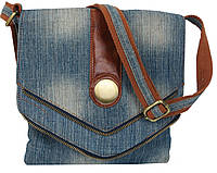 Джинсовая молодежная сумка с ремнем на плечо Fashion jeans bag AmmuNation