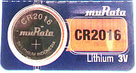 Батарейка для часов. muRata CR2016 3.0V 70mAh 20x1.6mm Литиевая 1 шт