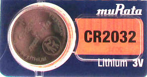 Батарейка для годинників muRata CR2032 3.0V 200mAh літієва 1 шт. Німеччина