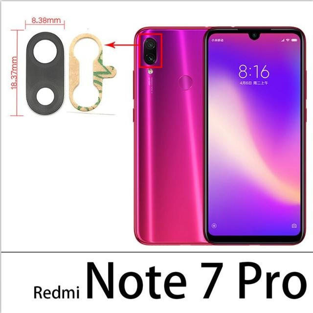 Скло камери для Xiaomi Redmi Note 7 Pro (M1901F7S) 9x18 мм, чорне