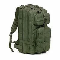 Военный тактический туристический рюкзак 25л Олива + Подарок Перчатки тактические полнопалые Хаки AmmuNation