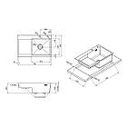 Раковина для кухні Kraft 7848 АR світла глибока, мийка побутова кухонна з гнучким змішувачем, набір, фото 4