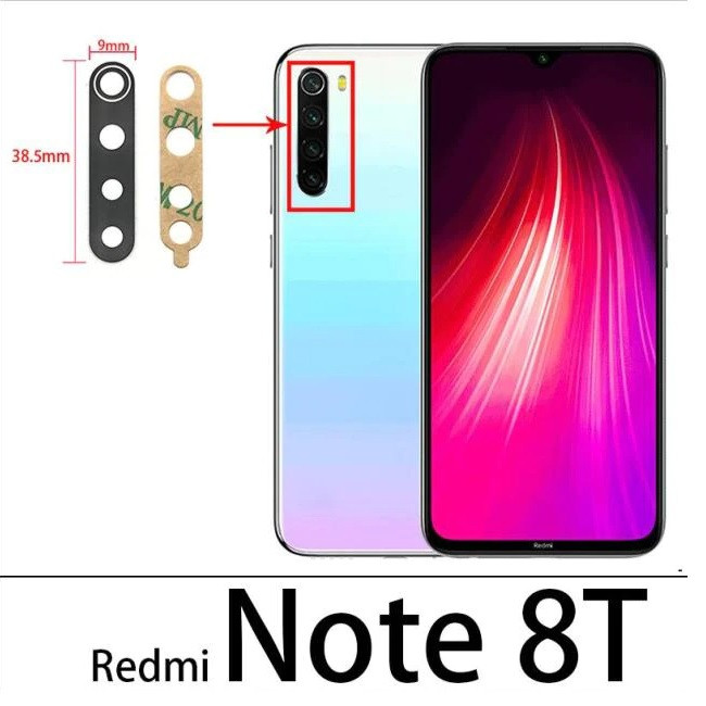 Скло камери для Xiaomi Redmi Note 8T (M1908C3XG) 9x38 мм, чорне