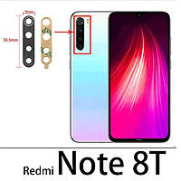 Скло камери для Xiaomi Redmi Note 8T (M1908C3XG) 9x38 мм, чорне