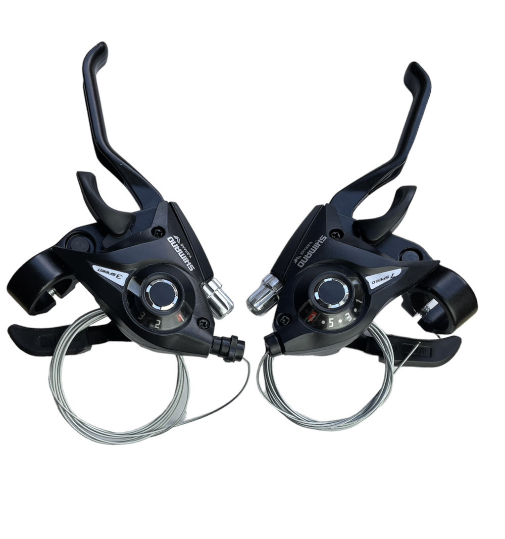 Моноблоки монетки під Shimano 3+7 швидкостей ST-EF51 - 3/7 (комплект), фото 1