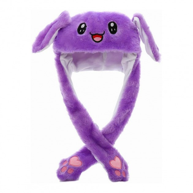 Шапка, що світиться Pikachu toys soft toys with led з рухомими вушками Фіолетова