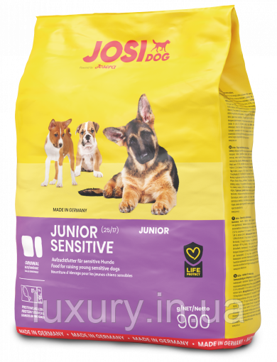 Корм для собак JOSIdog JUNIOR SENSETIVE900g Корм для молодих собак з чутливим травленням