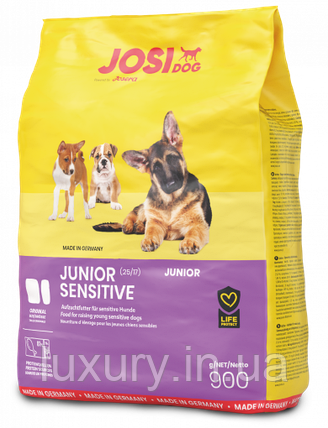 Корм для собак JOSIdog JUNIOR SENSETIVE900g Корм для молодих собак з чутливим травленням, фото 1