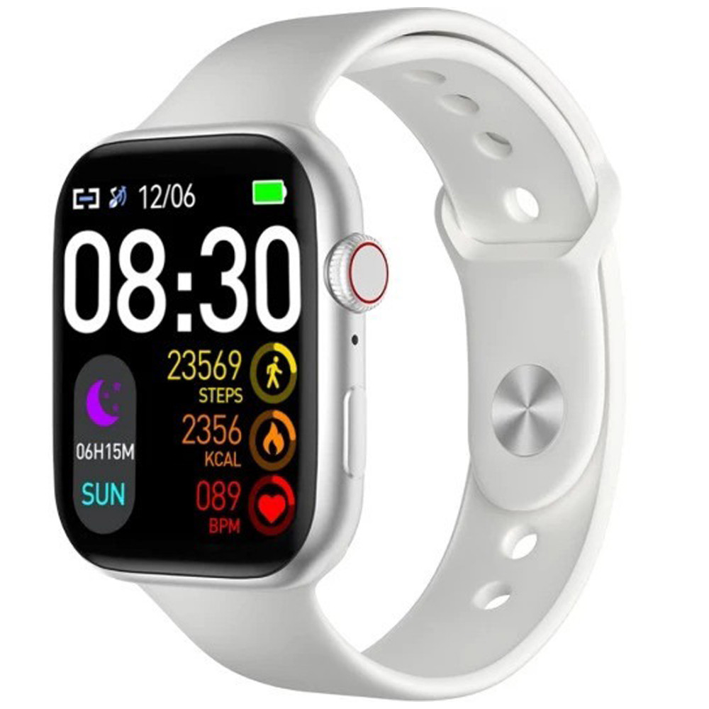 Розумний смарт-годинник Smart Watch i8 PRO MAX з голосовим викликом трекер пульсометр тонометр Білий