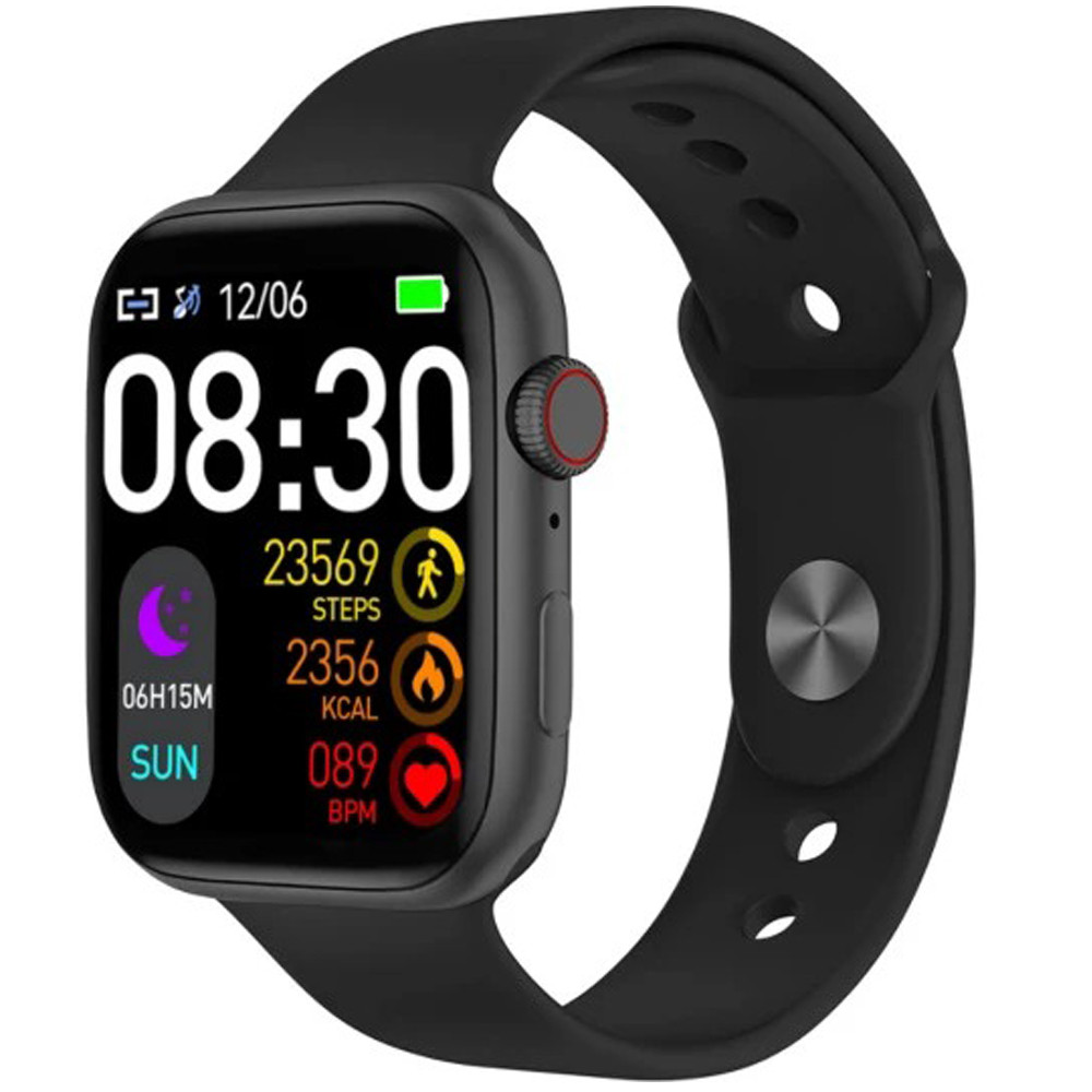 Розумний смарт-годинник Smart Watch i8 PRO MAX з голосовим викликом трекер пульсометр тонометр Чорний