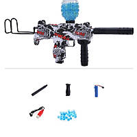 Іграшковий електричний автомат пістолет кулемет УЗД графіті з акумулятором стріляє гідрогелевими орбізами