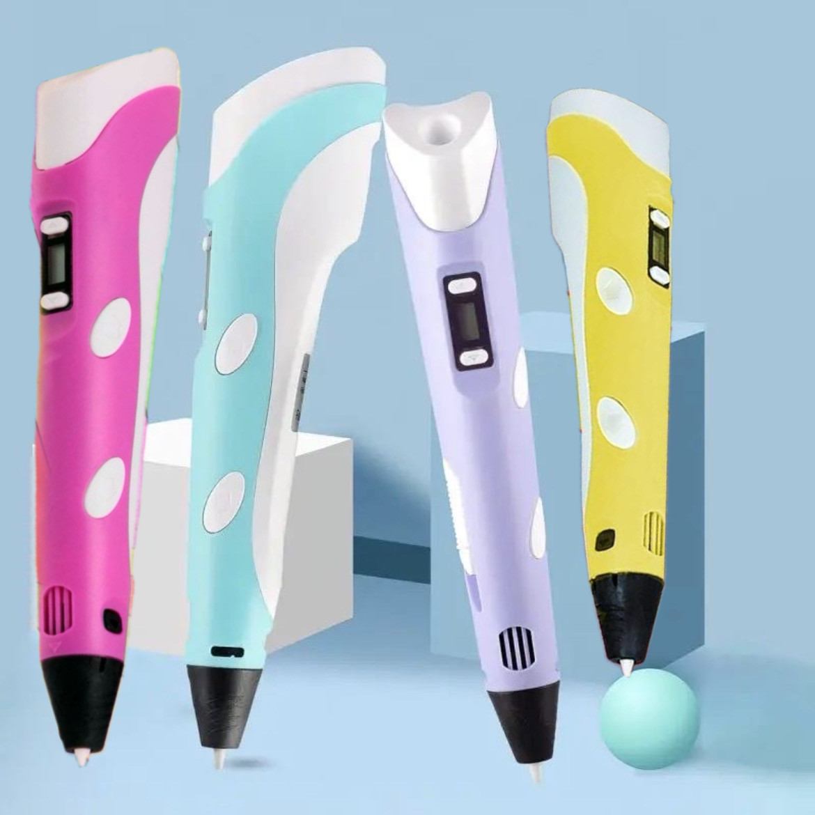 3д ручка для малювання 3д для дітей 3d pen 2 фіолетова
