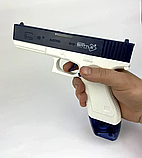 Водний пістолет електричний на акумуляторі Glock Electric Water Gun Blue, фото 3