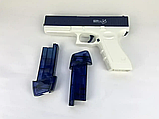 Водяний пістолет електричний на акумуляторі Glock Electric Water Gun Blue, фото 4