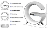 Настільна лампа нічник G Smart Light Sound Machine з бездротовою зарядкою 15W і Bluetooth-колонкою 3W Білий, фото 4