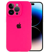 Чехол для iPhone 15 Pro Max (6.7) Silicon Case Full Camera- ярко-розовый