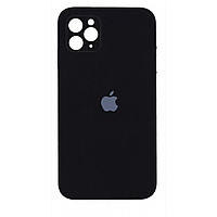 Чехол для iPhone 11 Pro Max квадратные углы Silicon Case Full Camera- черный