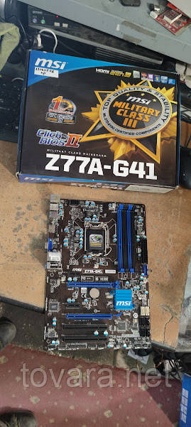 Мат. плата MSI Z77A-G41 LGA1155 Z77 2xPCI-E+Dsub+HDMI+GbLAN SATA RAID ATX 4DDR3 № 23160508/1
