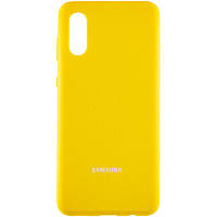 Чехол Silicone Cover Full Protective (AA) для Samsung Galaxy A02 Желтый / Yellow