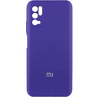 Чехол Silicone Cover Full Camera (AA) для Xiaomi Redmi Note 10 5G / Poco M3 Pro Фиолетовый / Purple