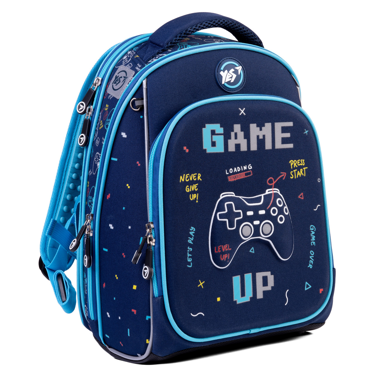 Рюкзак шкільний каркасний YES S-89 Game 36 x 27 x 15,5 см синій (559120)