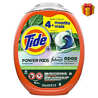 Капсулы для стирки Tide Power Pods with Febreze, Botanical Rain, 45 штук