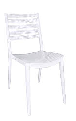 Стілець вуличний пластиковий ротанг СДМ-Груп Зара білий