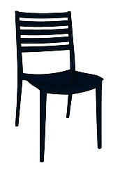 Стілець вуличний пластиковий ротанг СДМ-Груп Зара чорний