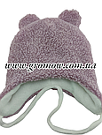 Оптом дитячі тедді шапки 46, 48, 50, 52, 54 розмір теплі з хомутом головні гуртом опт (ОШТ324), фото 2