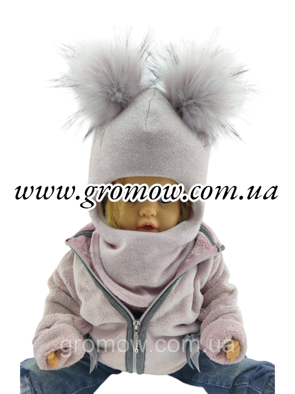 Оптом дитячі ангорова шапка шолом 46, 48, 50, 52, 54 розмір теплі головні убори опт (ОШТ330), фото 1