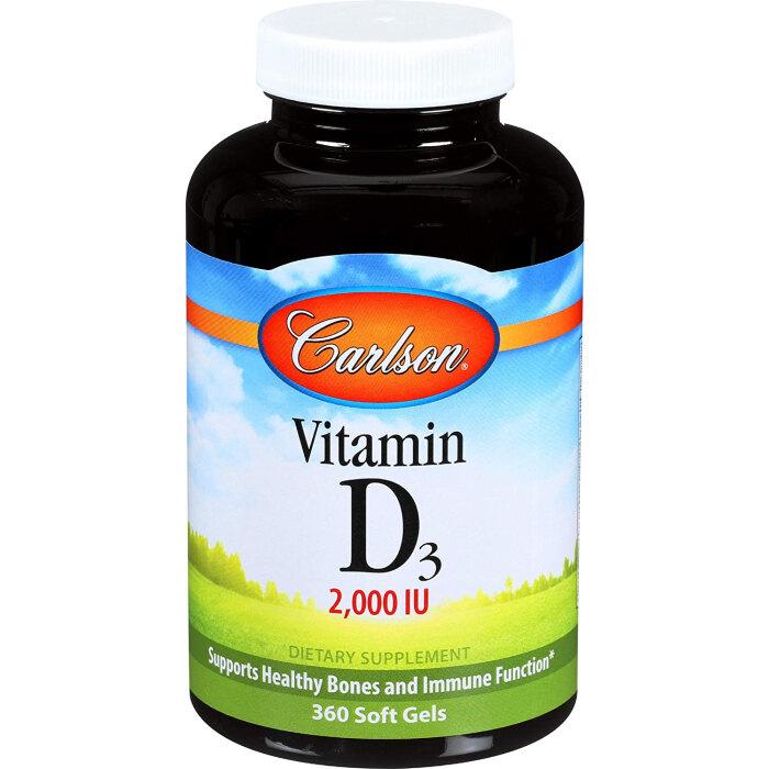 Вітамін D3 Carlson Vitamin D3 2000 IU 360 soft gels, фото 1