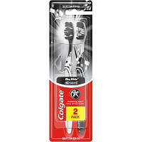 Зубна щітка Colgate Max White Charcoal вибілювальна м'яка 2 шт. (8718951382602)