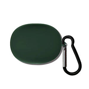 Силіконовий чохол із карабіном для Anker Soundcore Liberty 3 Pro зелений