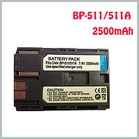 ТОП! Аккумулятор для фотоаппаратов и видеокамер CANON - BP-511a (аналог) - 2500 ma