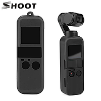 ТОП! Силиконовый чехол для DJI Osmo Pocket с страховочным ремешком - черный (код XT-534)