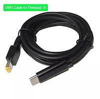 Кабель живлення для ноутбуків Lenovo Thinkpad 10 від Type C павербанки, USB C to Thinkpad 10 19(20) Вольт