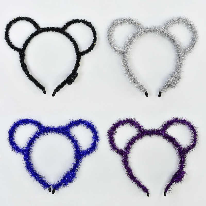 Обруч світиться з вушками 4 кольори, 1шт у пакеті 20*18см (600шт), фото 1