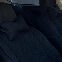 Автомобільні подушки на підголівник з алькантари Еко-замша Подушки в салон автомобіля Чорні 2 AmmuNation