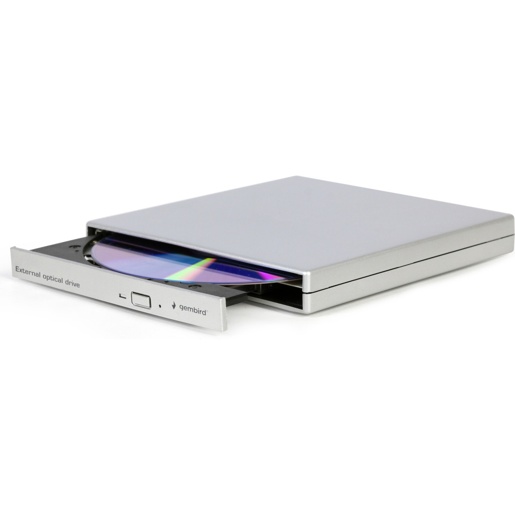 Оптичний привід Gembird DVD-RW DVD-USB-02-SV (DVD-USB-02-SV) Silver, Зовнішній, USB 2.0