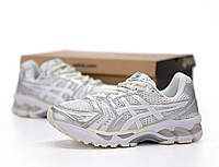 Женские кроссовки Asics Gel-Kayano 14 White Silver (Асикс Гель-Кайано 14 бело-серебряные) 14427 38