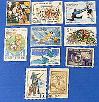 Подборка марок разных стран - Спорт (10 шт)