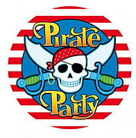 Тарілки дитячі одноразові паперові з малюнком Піратська вечірка набір 10 шт