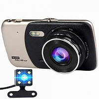 Автомобильный видеорегистратор UKC CSZ-Z14A Full HD 1080P 2 камеры + Подарок Антибликовые очки для AmmuNation