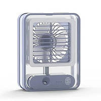 Вентилятор охладитель и увлажнитель воздуха USB со сменным аккумулятором Transparent Spray Light Fan