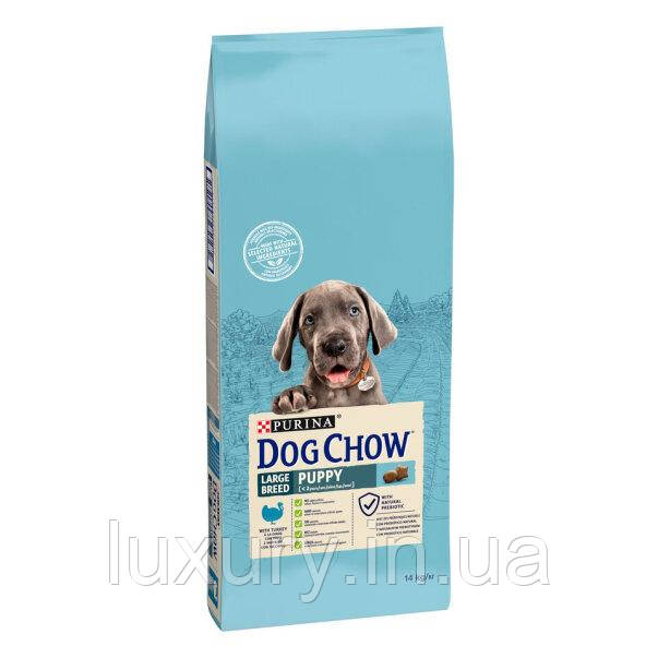Сухий корм DOG CHOW Large Breed Puppy <2 для цуценят великих порід з індичкою 14 кг