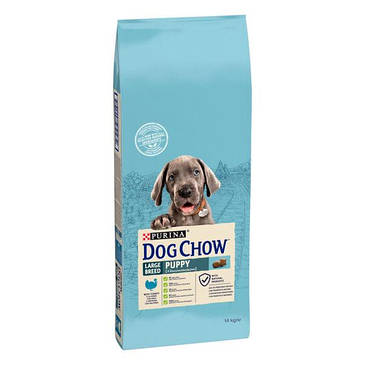 Сухий корм DOG CHOW Large Breed Puppy <2 для цуценят великих порід з індичкою 14 кг, фото 1
