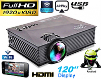 Проєктор домашній міні портативний мультимедійний Full HD Unic UC68 WIFI. Проектор домашній міні портативний
