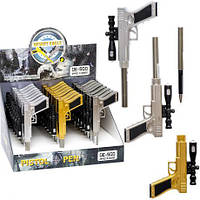 Від 24 шт. Ручка гелева DE-500 "Пістолет" із ліхтариком, синя купити дешево оптом в інтернет-магазині